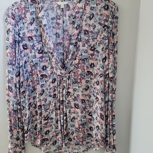 Lucky Brand Floral Popover Blouse